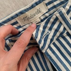 Madewell | Blue and White Striped Emmet Trouser